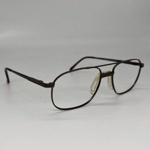 Horizon Eyewear Marine Aviator Men's Full Eyeglass Frames Metal Brown 54-18-135